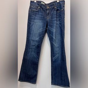 Kut from the Kloth Women’s Natalie High Rise Boot Cut Jeans Size 10P Dark Blue